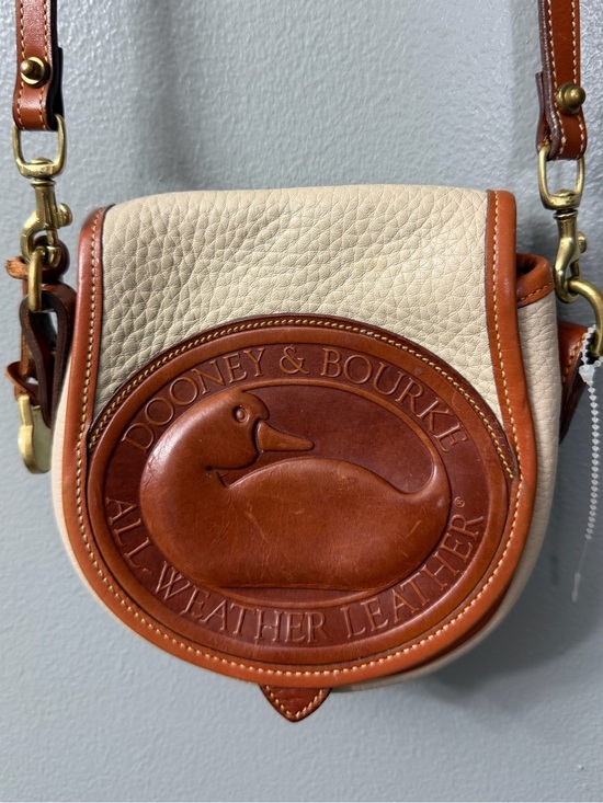 Dooney & Bourke Handbags - Vintage Dooney Bourke All Weather Leather 2 Duck Bag cream y2k 90s Crossbody